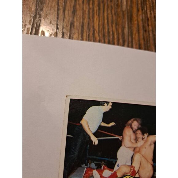 Vintage 1985 WWF All Tied Up WWF Card #27 Andre the Giant Big John Studd Topps - Picture 2 of 5